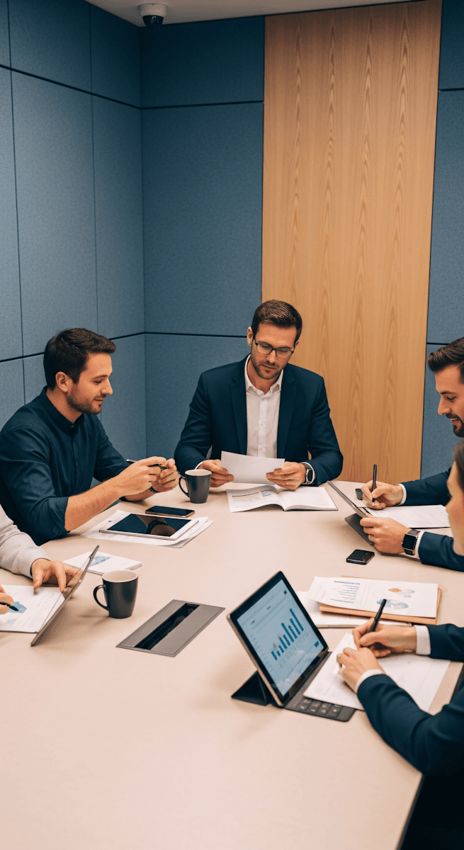 Automotive growth team discussing a campaign