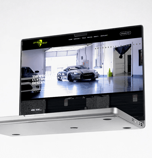 Speed Shield website before its conversion flow was redesigned